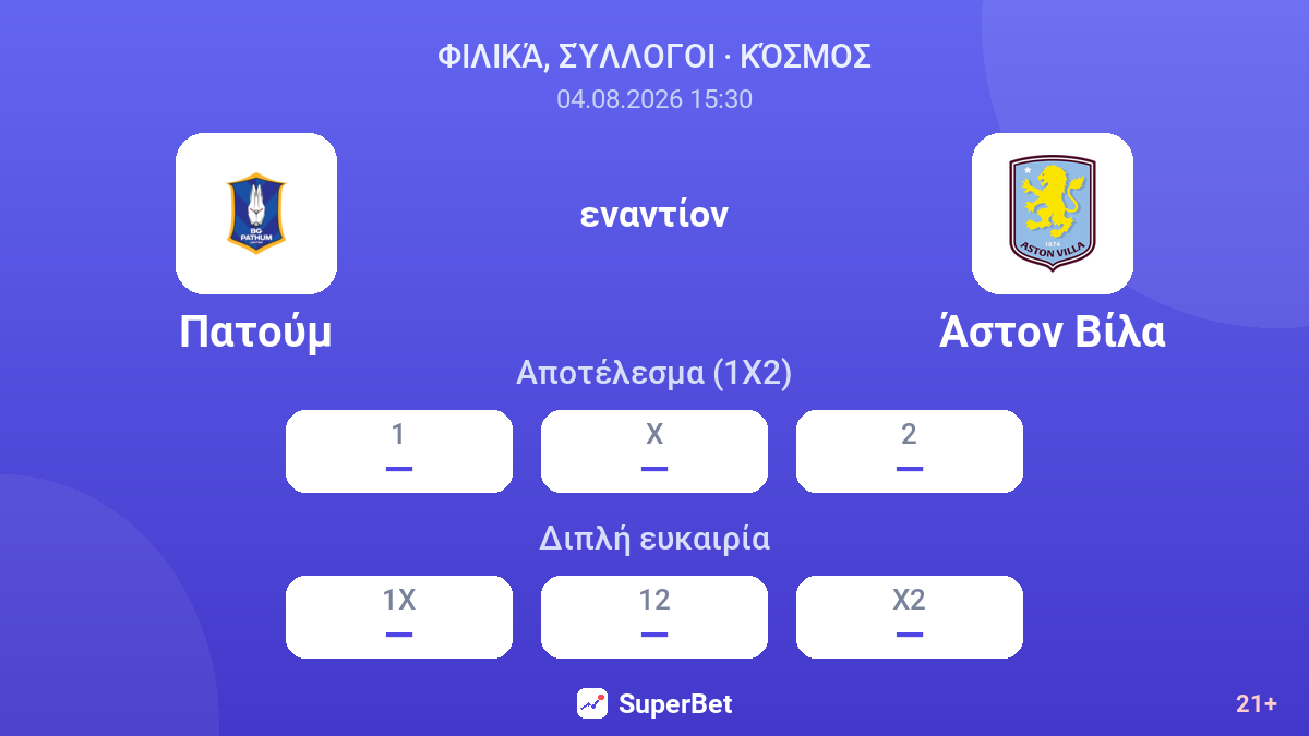 Πατούμ - Άστον Βίλα — αποδόσεις