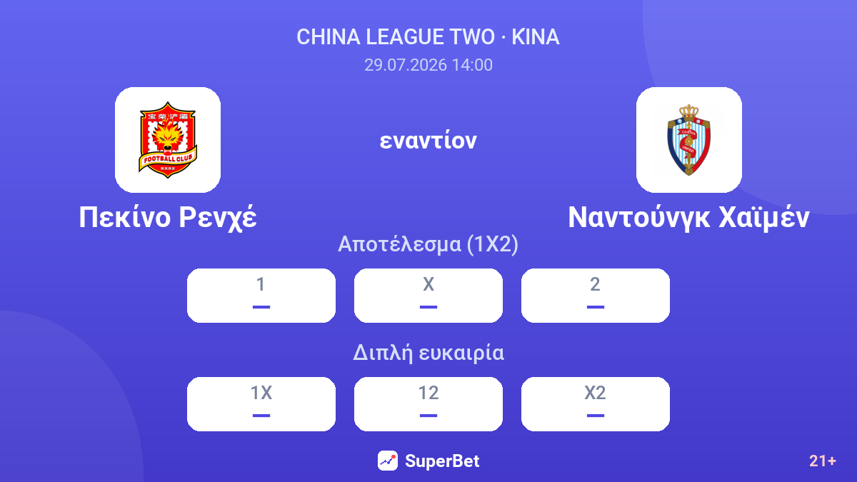 Πεκίνο Ρενχέ - Ναντούνγκ Χαϊμέν — αποδόσεις