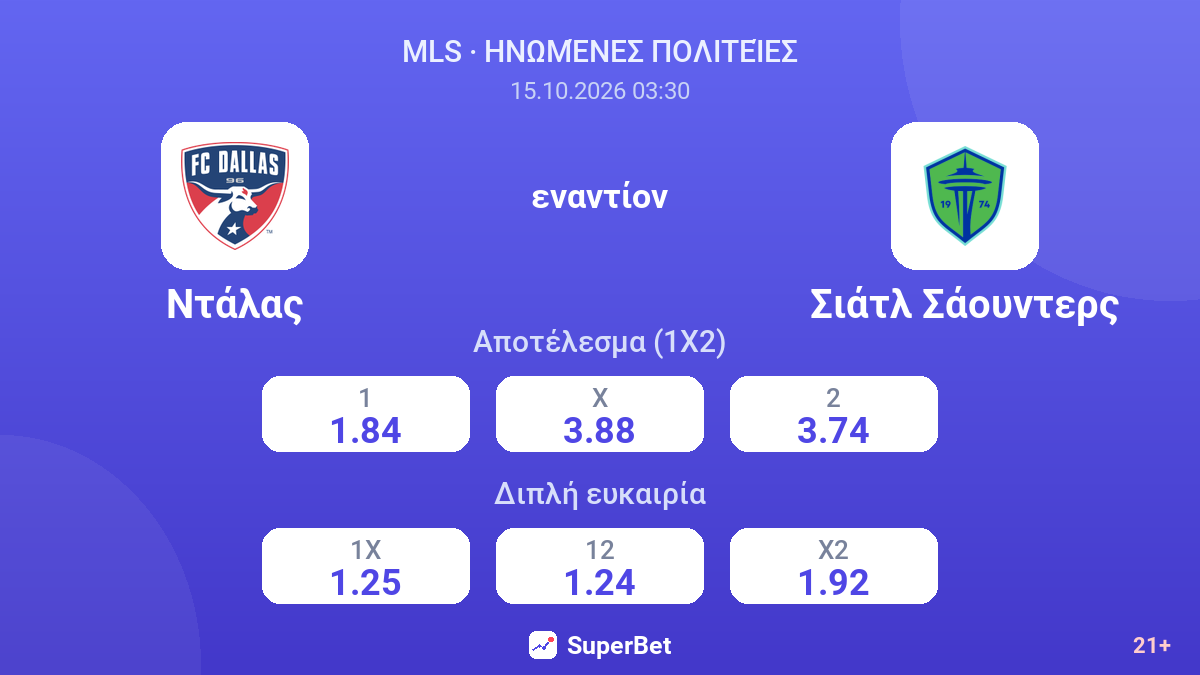 Ντάλας - Σιάτλ Σάουντερς — αποδόσεις