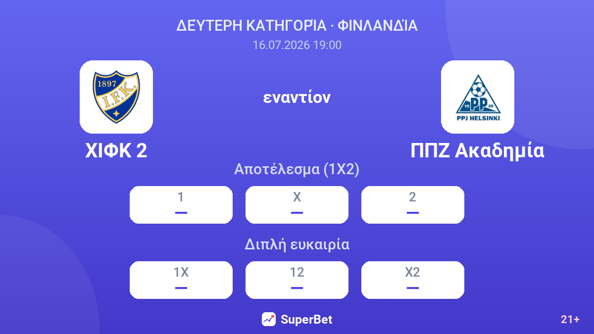ΧΙΦΚ 2 - ΠΠΖ Ακαδημία — αποδόσεις