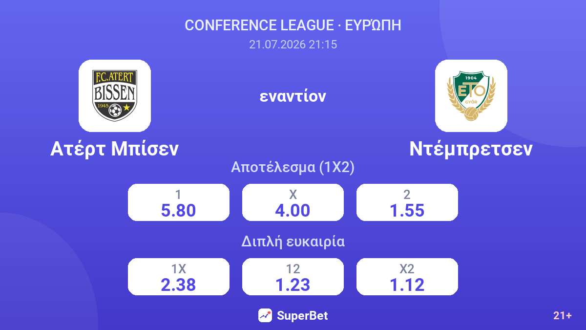 Ατέρτ Μπίσεν - Ντέμπρετσεν — αποδόσεις