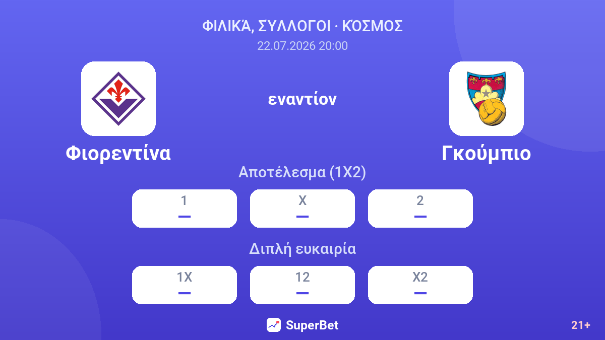 Φιορεντίνα - Γκούμπιο — αποδόσεις