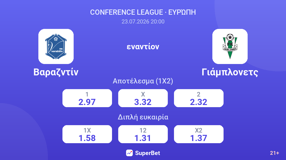 Βαραζντίν - Γιάμπλονετς — αποδόσεις