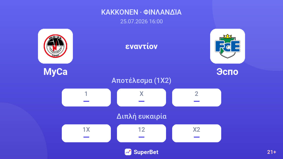 ΜουΣα - Έσπο — αποδόσεις