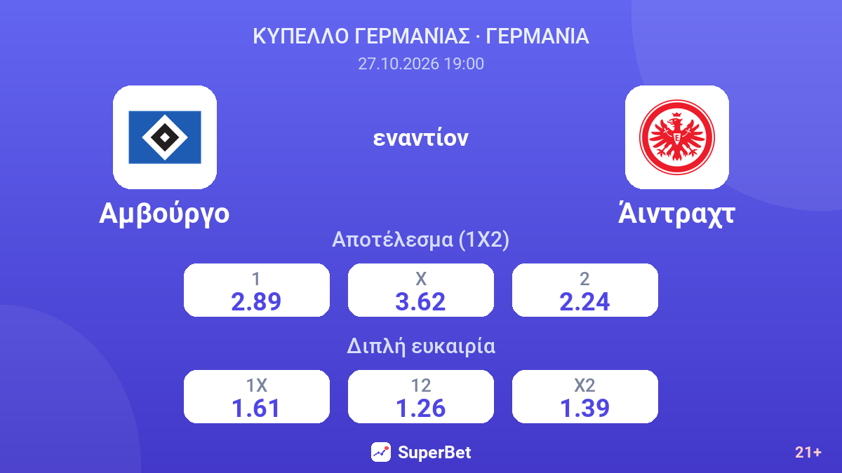 Αμβούργο - Άιντραχτ — αποδόσεις