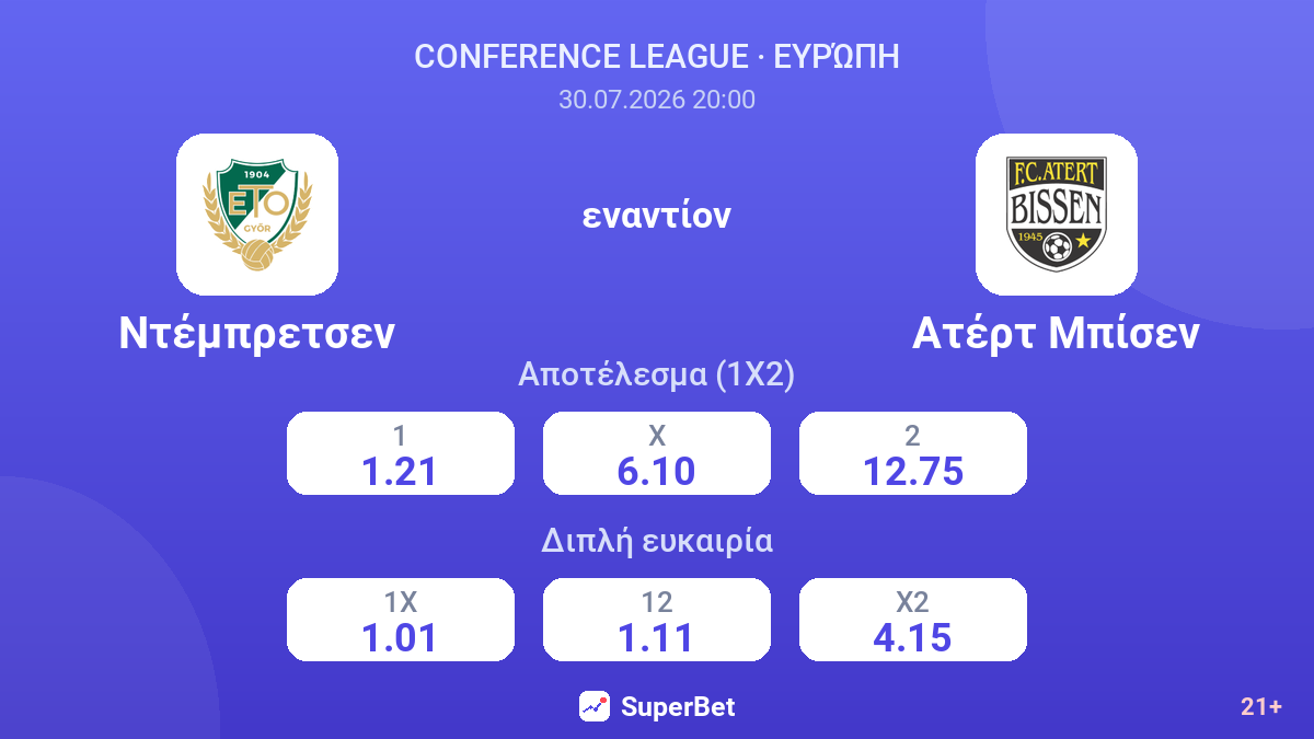 Ντέμπρετσεν - Ατέρτ Μπίσεν — αποδόσεις