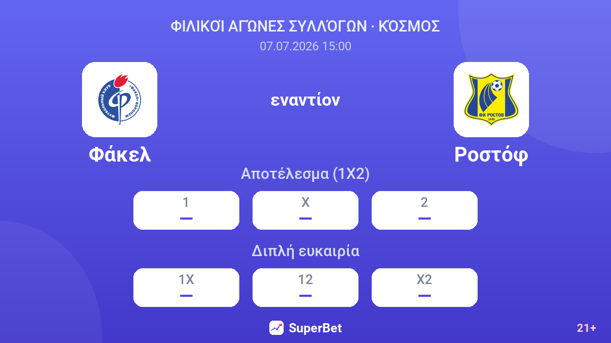 Φάκελ - Ροστόφ — αποδόσεις